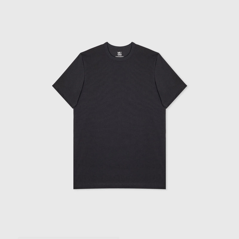 Basic T-shirt No. 6 Long Black 100% Cotton Regular Fit — Ansicht 2