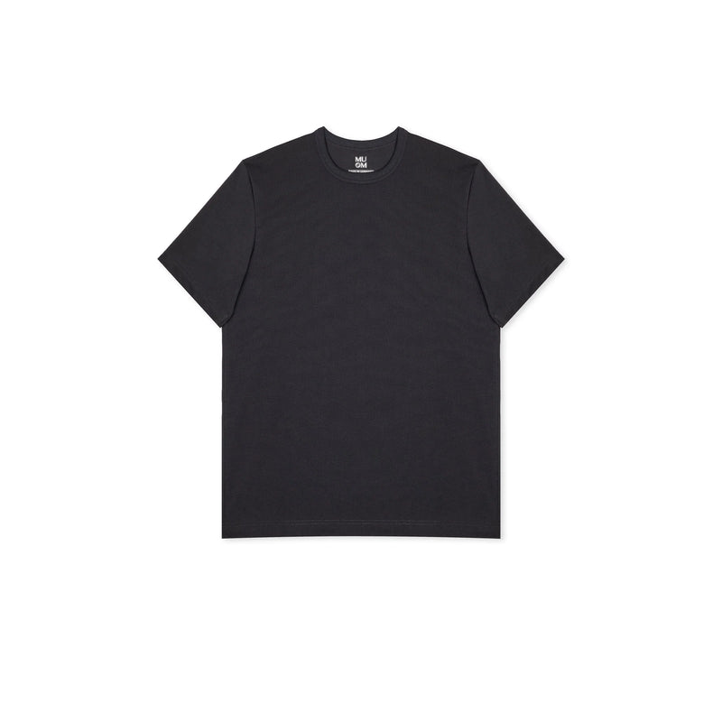 Basic T-Shirt No. 6 Black 100% Cotton Regular Fit — MUOM