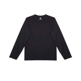 Basic Longsleeve N°6 – Schwarz | 100 % Baumwolle | Regular Fit