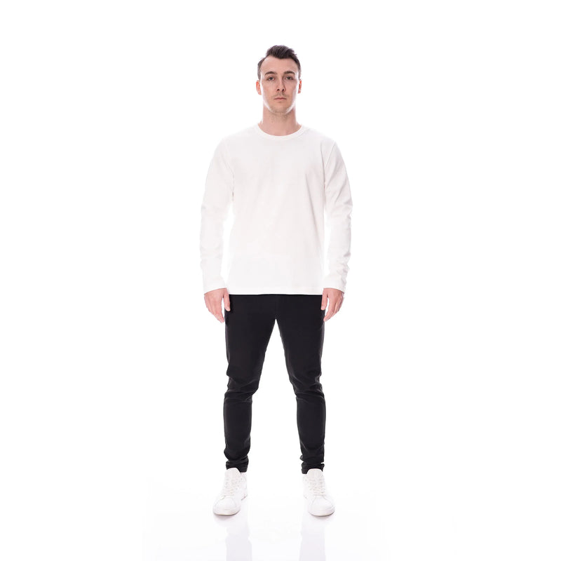Basic Longsleeve N°6 cremeweiß 100% Baumwolle Regular Fit — Ansicht 3