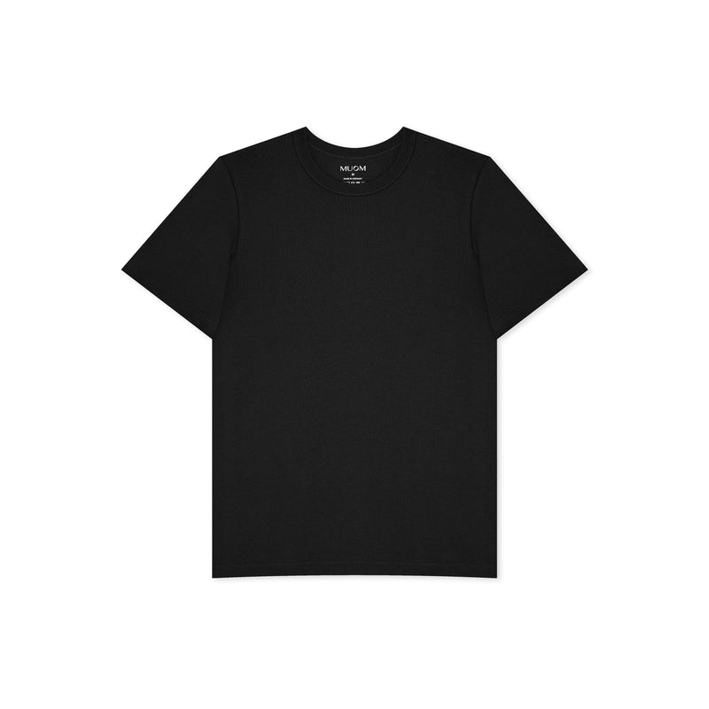 Basic Tee N°6 Schwarz 100% Baumwolle Regular Fit — MUOM