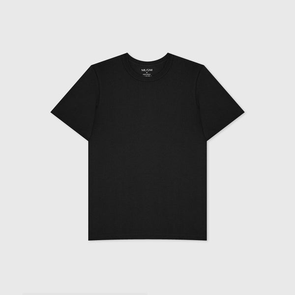 Basic Tee N°6 Schwarz 100% Baumwolle Regular Fit