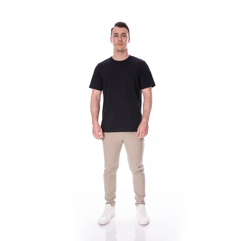 Basic T-Shirt No. 6 Black 100% Cotton Regular Fit — Ansicht 3