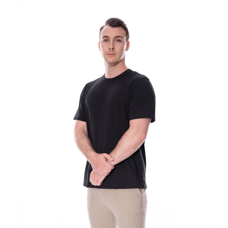 Basic T-Shirt No. 6 Black 100% Cotton Regular Fit — Ansicht 6