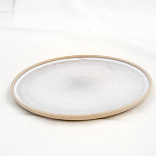 Aalina Teller klein – Steingut | Beige-Weiß | Handgefertigt