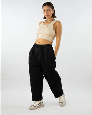 AdoTHO  | Boyfriend-Hose  |  aus Bio-Moleskin