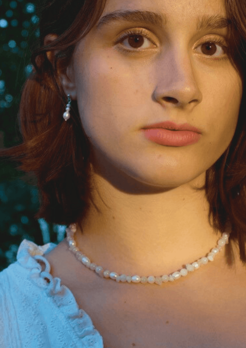 Tilda Pearl Necklace – Natural & Freshwater Pearls, Handmade — Ansicht 6