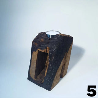 Timbur – Holz Teelichthalter | Altholz & Edelstahl | Modernes Design mit Charakter