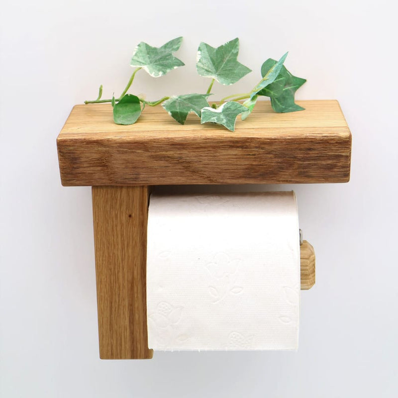 Toilet paper holder CULTUS solid oak handmade — Ansicht 3