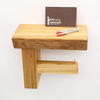 Toilet paper holder CULTUS solid oak handmade — Ansicht 5