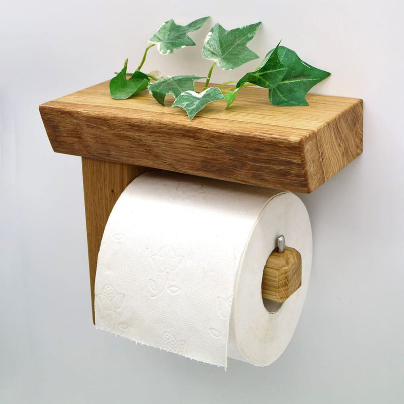 Toilettenpapierhalter CULTUS Massivholz Eiche handgefertigt — Ansicht 1