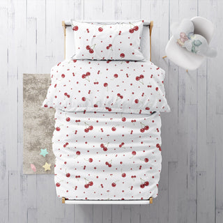 Kirschen Premium Kinderbettwäsche – Handgemalt | OEKO‑Tex | Sommerfrisch