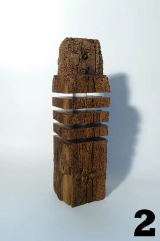 Torn Designer Stehlampe – Recyceltes Holz | Handarbeit | Exklusives Design