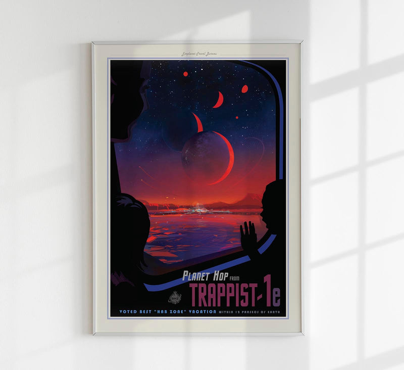 Planet Hop Space Poster | Fine Art Canvas Kosmos-Kunst Wanddeko — Patroa Studio