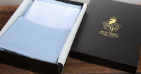 Duvet Cover Set Twist blue&white – Mercerized Cotton, Sateen 300 TC, easy-iron — Ansicht 4