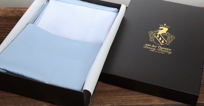 Duvet Cover Set Twist blue&white – Mercerized Cotton, Sateen 300 TC, easy-iron