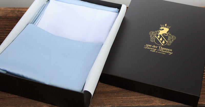 Duvet Cover Set Twist blue&white – Mercerized Cotton, Sateen 300 TC, easy-iron — Ansicht 4
