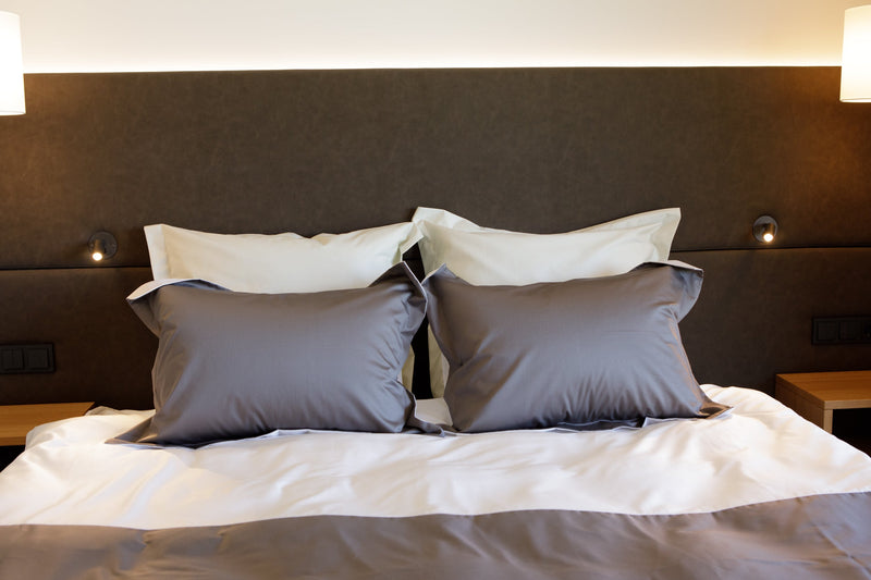 Duvet Cover Set Twist grey & white – 100% mercerized cotton, sateen 300 TC, easy iron — Ansicht 2