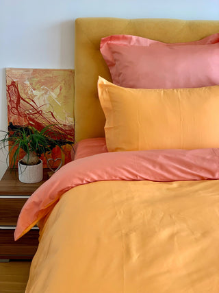 Bedding Set Twist Peach 100% mercerized cotton satin 300 TC easy iron
