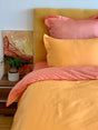 Duvet Cover Set Twist Peach – 100% Cotton Sateen 300 TC, easy-care