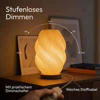 Twuro 3D-printed table lamp oak recycled PLA — Ansicht 3