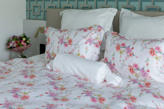 Bettwäsche Set Monet White – 100% Lyocell Satin | 300 TC | Bügelleicht