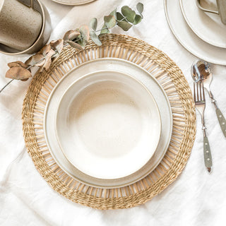 Ddoria Steingut-Komplettset – Granit Grau | Handgemacht & robust