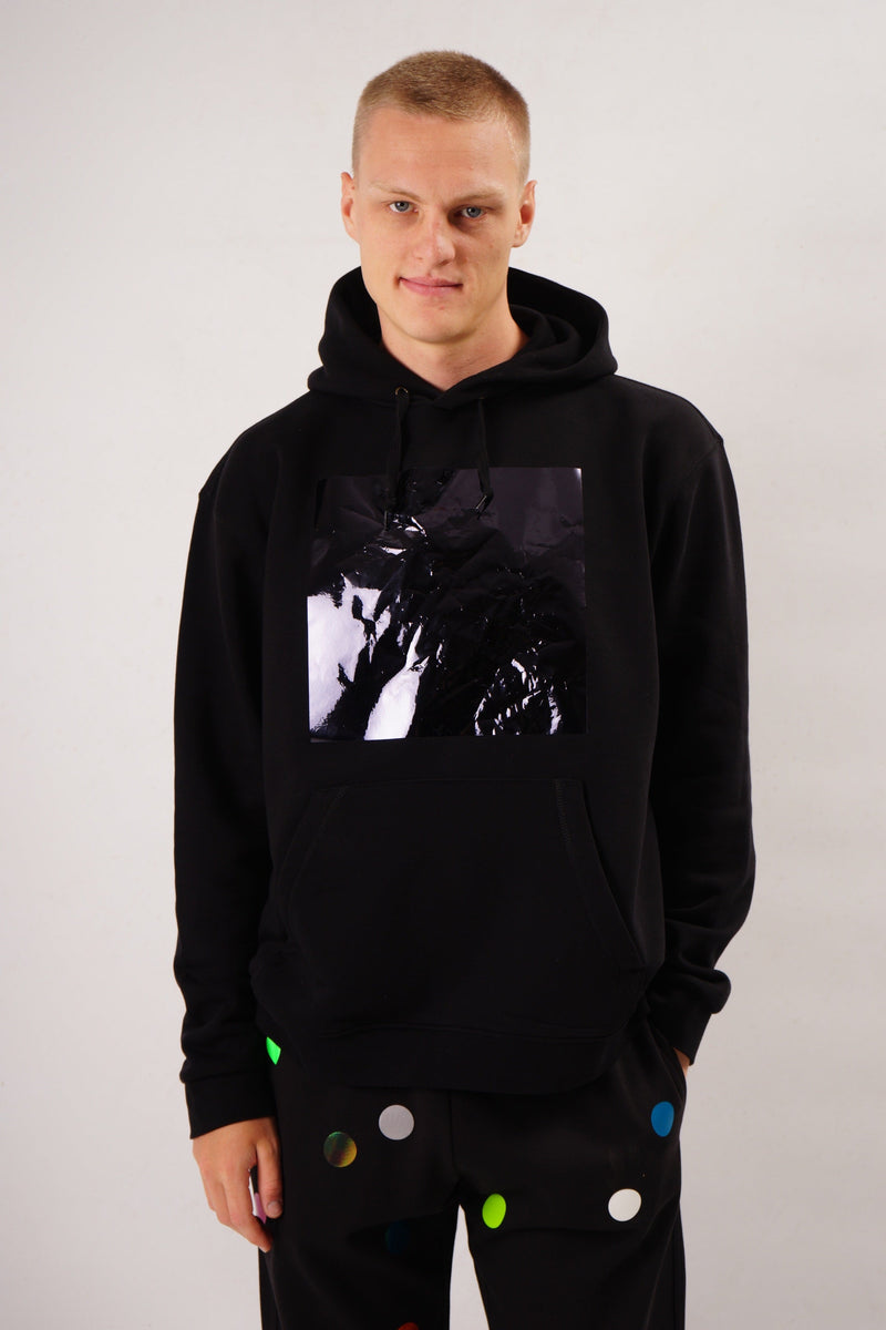 Big Square Hoodie – Unisex Relaxed Fit with Pre-Crushed Foil — Ansicht 1