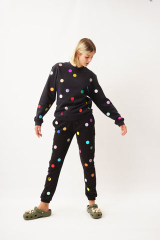 Unisex Points Sweater mit handgedruckten Multieffekt‑Points (Glow, Glitter, Shiny, Matt, Reflective, Holo) – komfortabel, langlebig und einzigartig handgemacht.```
