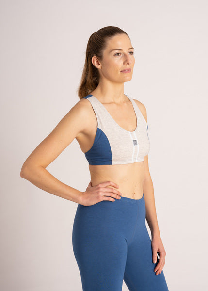 Blue Moon Upcycling Sportsbra – Racerback, mittlerer Halt, Vintage Look — Ansicht 3