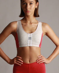 Dawn Upcycling Sportsbra Racerback Baumwolle Vintage-Optik — Ansicht 1