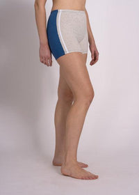 Blue Moon Upcycling Shorts – Vintage design, high waist, sustainable — Ansicht 3