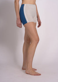 Blue Moon Upcycling Shorts – Vintage-Design, hoher Bund, nachhaltig — Ansicht 3