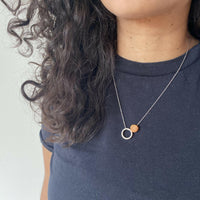Necklace Olive Wood & Circle – Handmade in Cologne — Ansicht 3