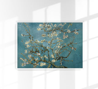 Van-Gogh-Poster „Almond Blossom“ mit hellem Blütenmotiv und ruhiger Bildwirkung, als Fine Art Paper (225g) oder Canvas (380g) in 6 Größen, ohne Rahmen.
