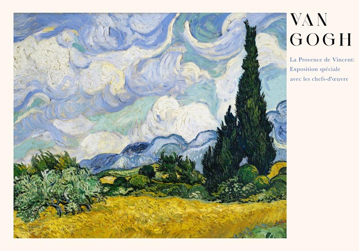 Van Gogh Wheat Field Art Poster – Fine Art Print Landschaftsmalerei — Ansicht 4