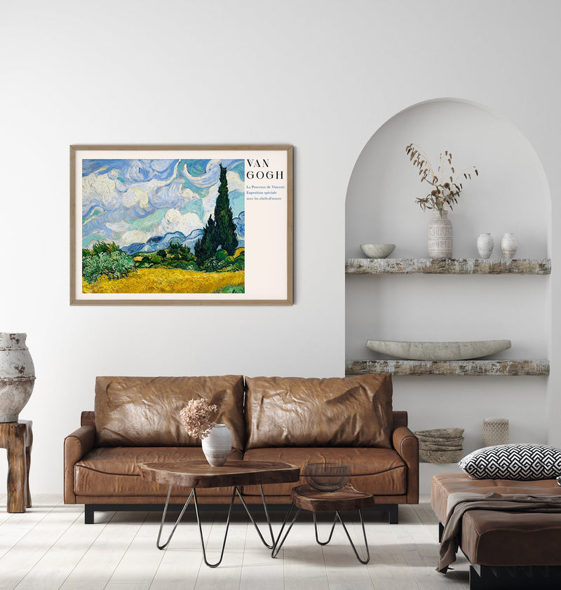 Van Gogh Wheat Field Art Poster – Fine Art Print Landschaftsmalerei — Ansicht 2