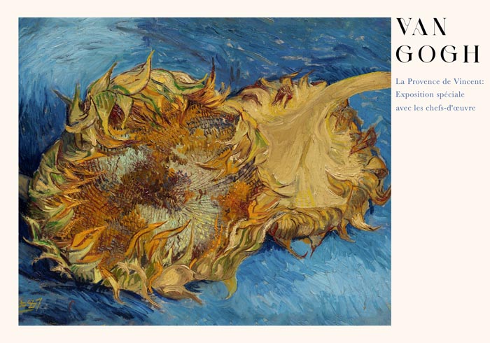 Sunflower in Blue Exhibition Art Poster by Van Gogh – Fine Art Print UV-resistant — Ansicht 3