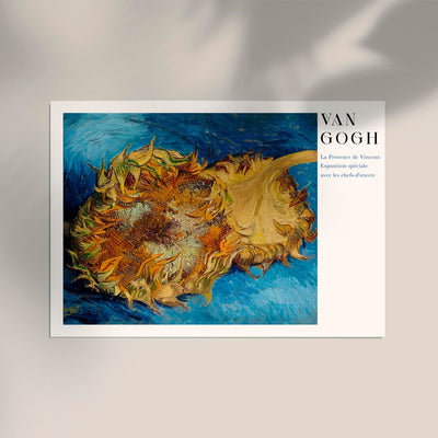 Sunflower in Blue Exhibition Art Poster by Van Gogh – Fine Art Print UV-resistent
