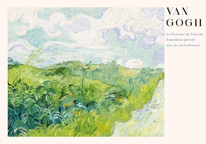 Green Wheat Fields Auvers by Van Gogh – Fine Art Print UV-resistent Canvas — Ansicht 3