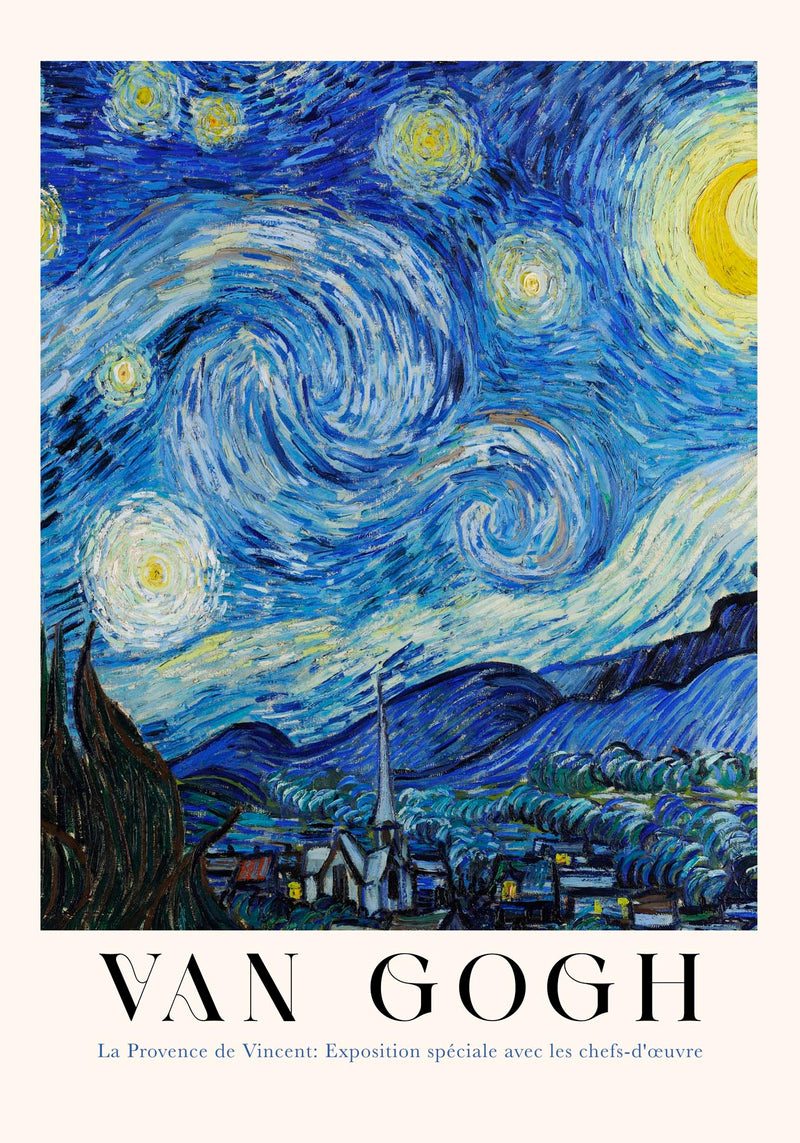 Starry Night Vertical Art Poster – Van Gogh Fine-Art-Druck UV-beständig — Ansicht 4