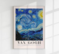 Starry Night Vertical Art Poster – Van Gogh Fine-Art-Druck UV-beständig — Ansicht 1