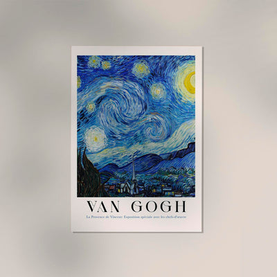 Starry Night Vertical Art Poster – Van Gogh Fine-Art-Druck UV-beständig