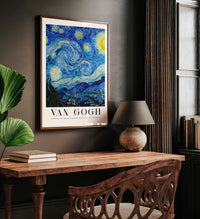 Starry Night Vertical Art Poster – Van Gogh Fine-Art-Druck UV-beständig — Ansicht 2