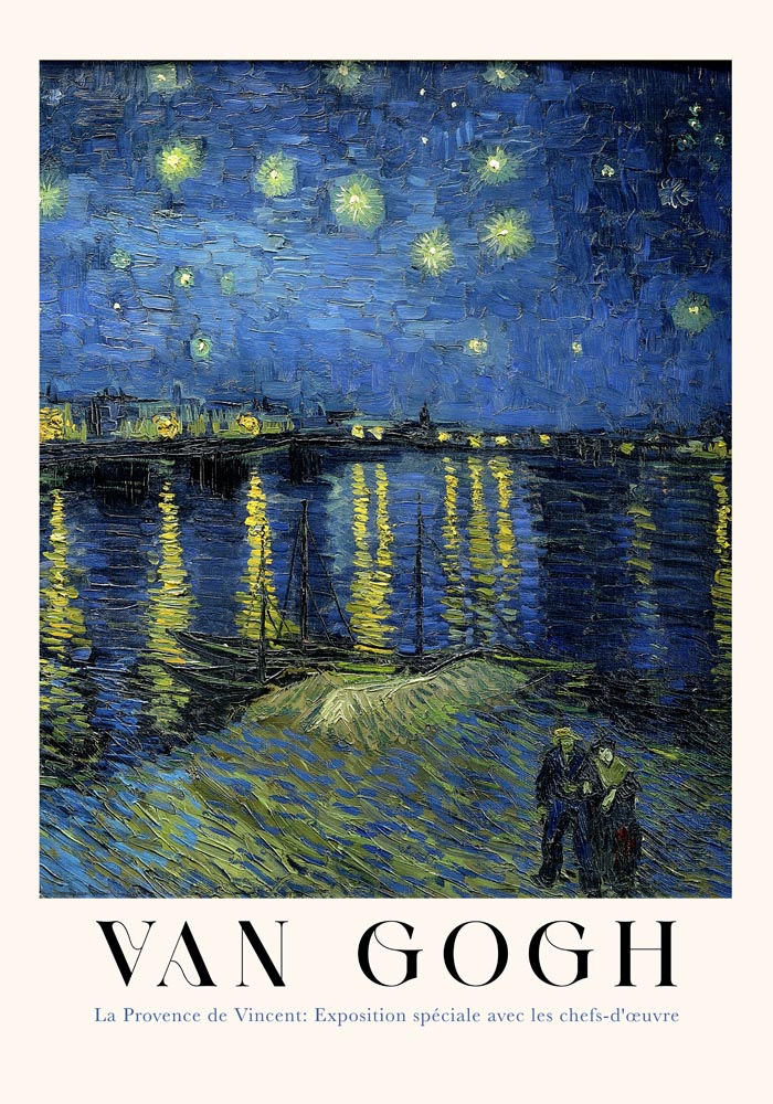 Starry Night Over the Rhone Art Poster – Fine Art Print | UV-beständig | Atelierdruck — Ansicht 4