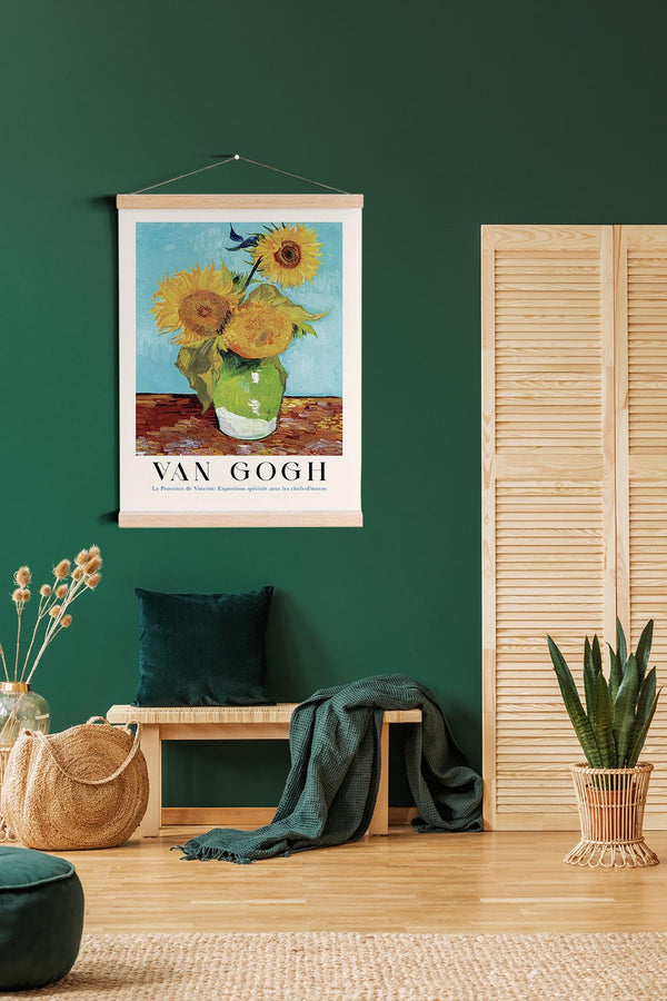 Vase with Three Sunflowers by Van Gogh – UV-Resistant Fine Art Print
