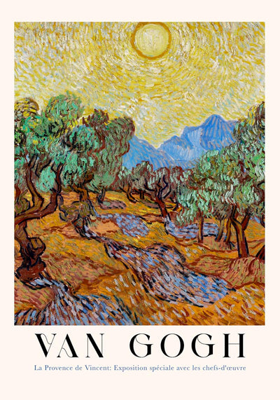 Olive Trees Exhibition Art Poster by Van Gogh - Impressionism Fine Art Print UV-resistant