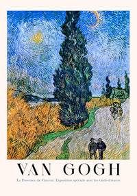 Road with Cypress and Star – Fine Art Print UV-resistent | Van Gogh Kunstposter — Ansicht 3