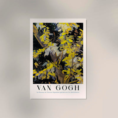Blossoming Acacia Branches Exhibition Art Poster – Van Gogh Fine Art Print