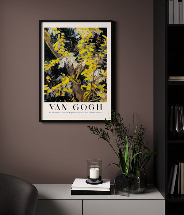 Blossoming Acacia Branches Exhibition Art Poster – Van Gogh Fine Art Print